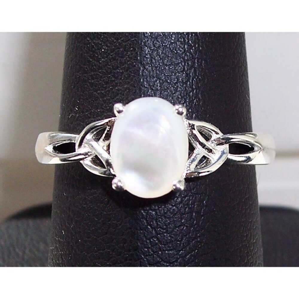 925 STERLING SILVER Mother Of Pearl Ring